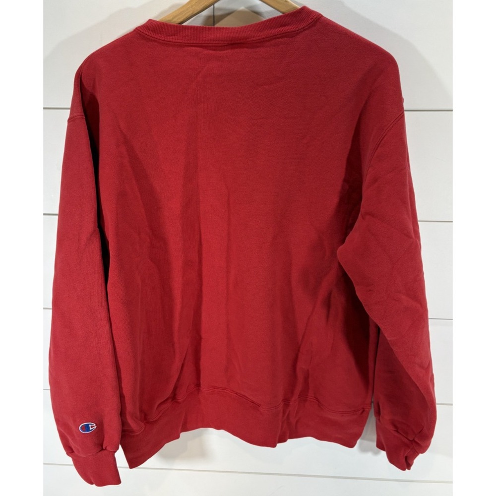 Vintage Champion Boeing Red Crewneck Sweatshirt Size XL Since 1916 The Boeing Co - Picture 2 of 7